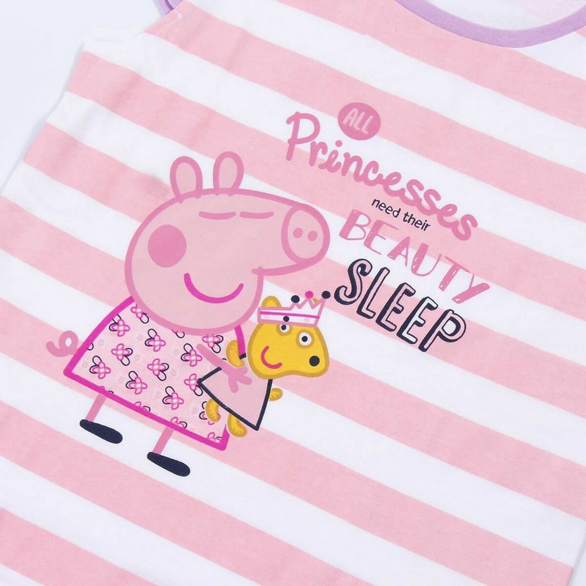 Pijama de Verão Peppa Pig Cor de Rosa Roxo